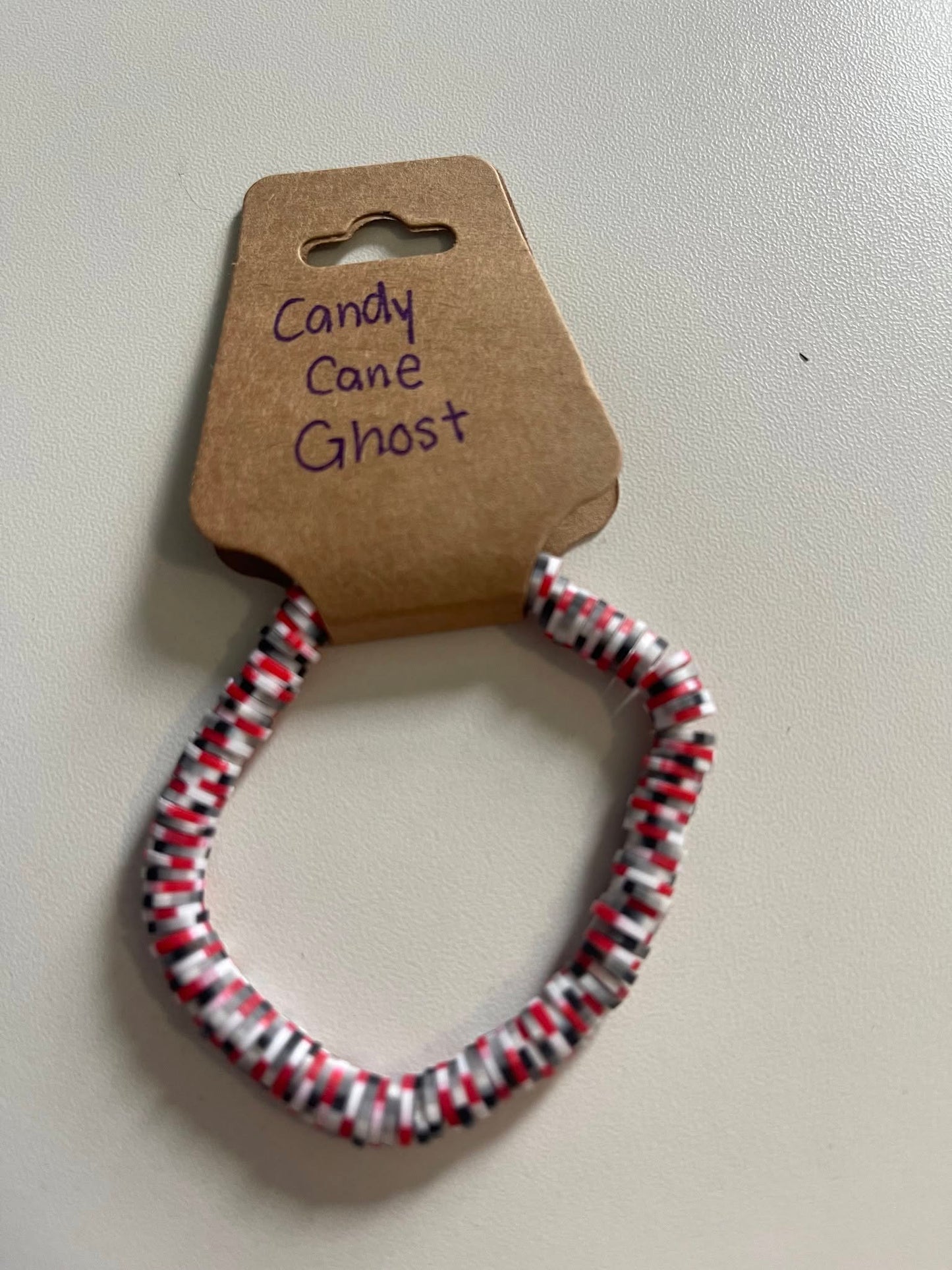Candy Cane Ghost Bracelet