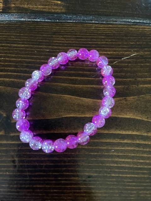Grape Slushie Glass Bead Bracelet
