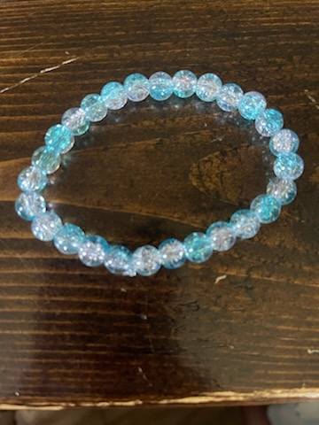 Ocean Waves Glass Bead Bracelet