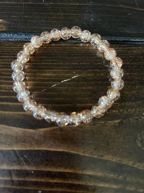 Salted Caramel Glass Bead Bracelet