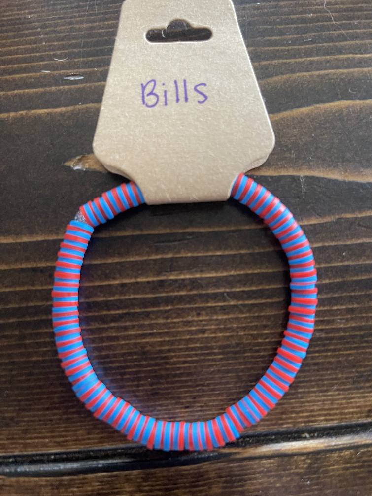 NFL Bills Football Bracelet