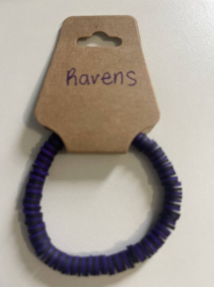 NFL Ravens Football Bracelet