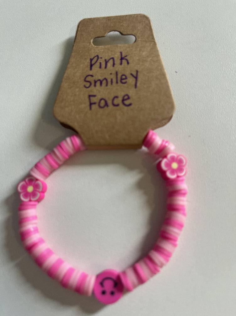 Pink Smiley Face Bracelet