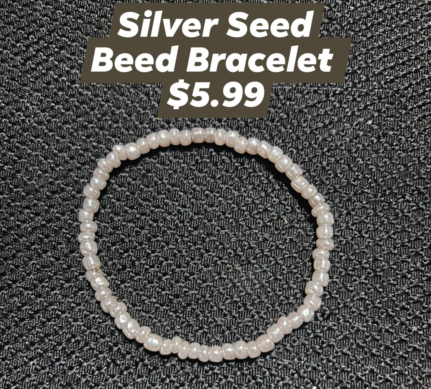 Silver Seed Bead Bracelet