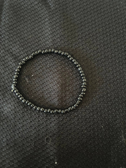 Black Seed Bead Bracelet