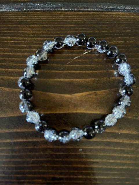 Blackout Glass Bead Bracelet