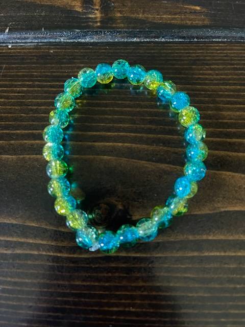Blue Raspberry Lemonade Glass Bead Bracelet