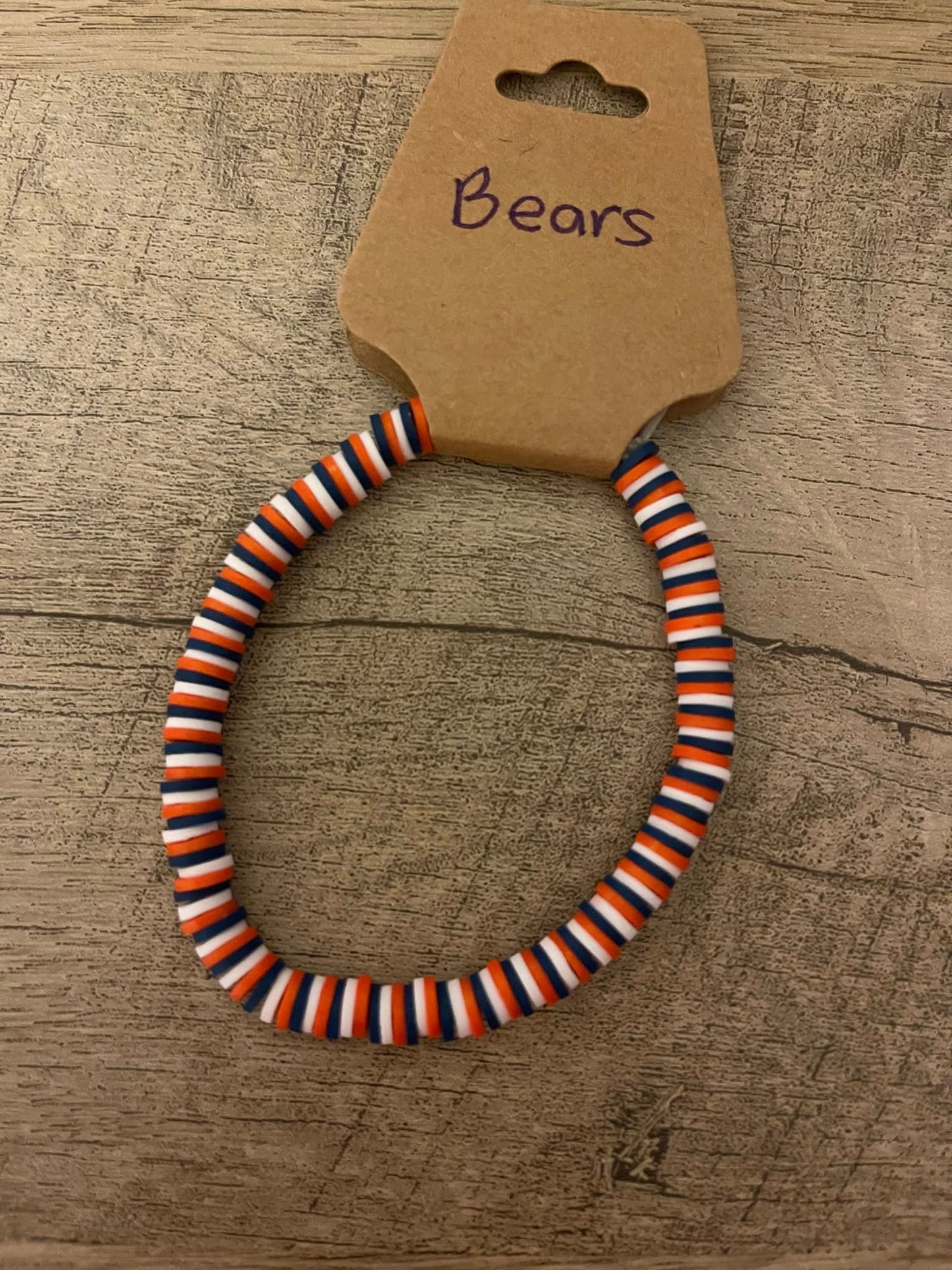 NFL Bears Football Bracelet