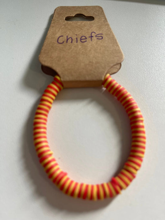 NFL Chiefs Football Bracelet