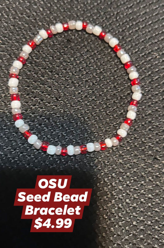 OSU Seed Bead Bracelet