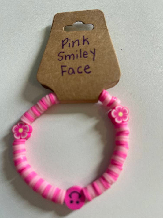 Pink Smiley Face Bracelet