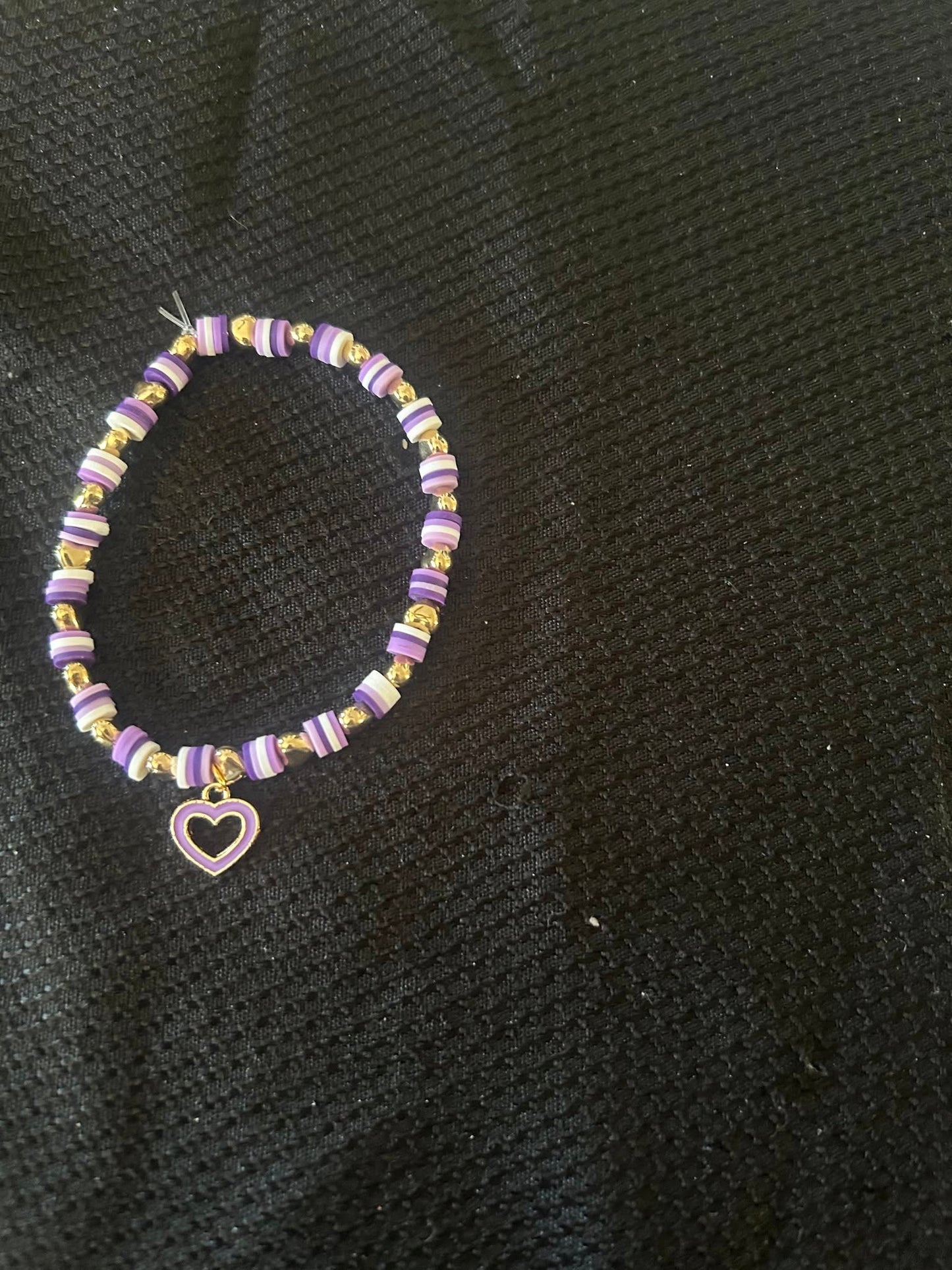 Purple Heart Charm Bracelet