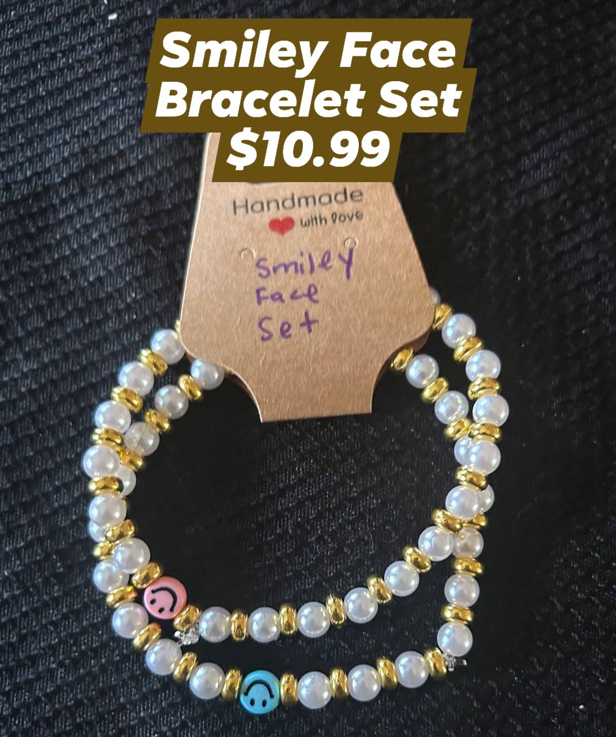 Smiley Face Bracelet Set